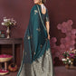 Joban Fashion Teal Floral Banarasi Silk Sarees | Swadesiicart