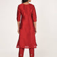 Cheera Women's Beautiful Hand Embroidered Motif All-Over Straight Silk Kurta Set (CH069K) - Swadesiicart