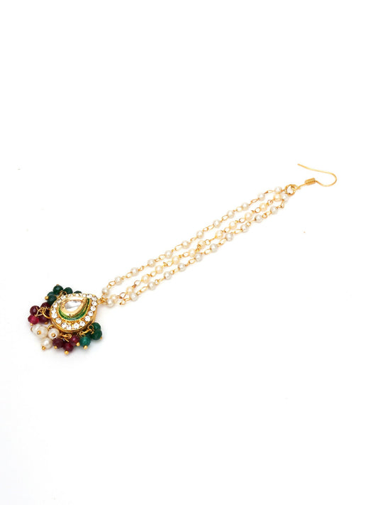Kundan Maang Tikka (Gold) - Ruby Raang | Swadesiicart