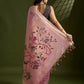 Vishnu Weaves Women's Pink Muga Cotton Thread Woven Butti with Blouse - Swadesiicart