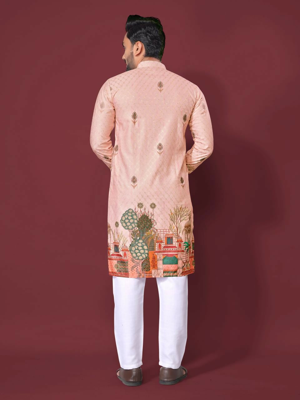 Anaita Light Pink Multicolour Kurta