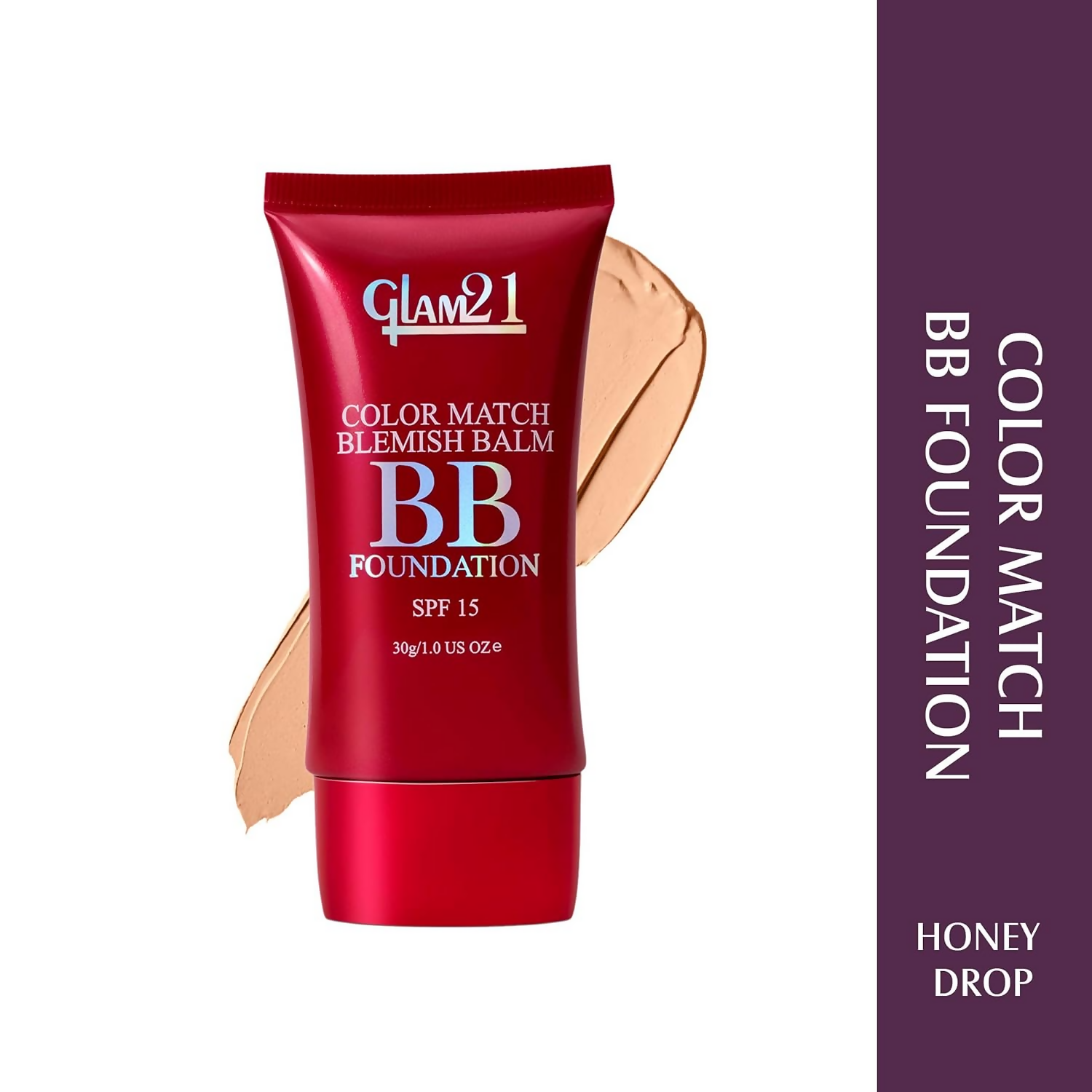 Glam21 Color Match BB Foundation SPF15 - 02 Honey Drop - Swadesiicart