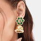 Nuyug 22K Gold Plated Panna Jhumki Earrings | Swadesiicart