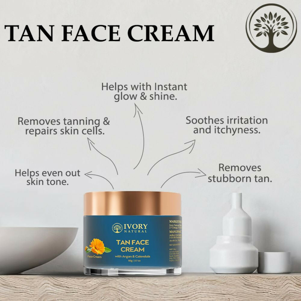 Ivory Natural Tan Face Cream For Sun Tan Protection | Swadesiicart
