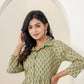 Kaajh Women's Green Printed Cotton Co-ord Set - Swadesiicart
