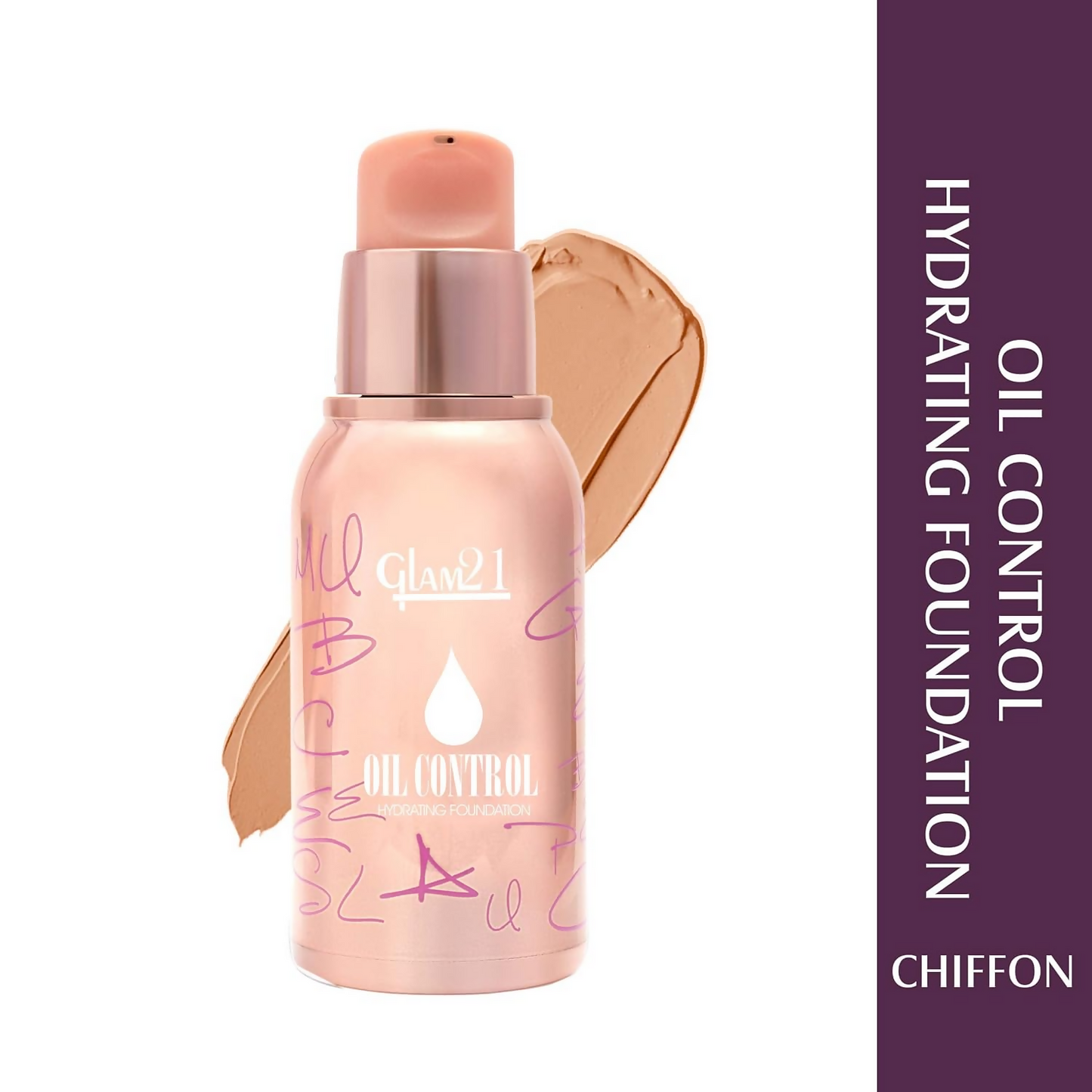 Glam21 Oil Control Hydrating Foundation - 05 Chiffon - Swadesiicart