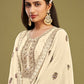 Off White Swarovski Work & Embroidered Eid Wear Salwar Suit - Emponline | Swadesiicart