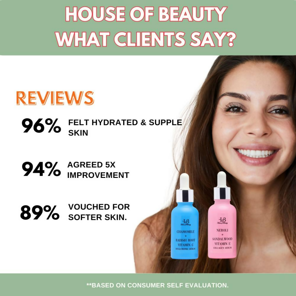 House of Beauty Am + Pm Pack - Collagen + Hyaluronic Serum - Swadesiicart