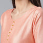Ahalyaa Poly Silk Peach Kurta With Dupatta Set | Swadesiicart