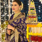 DEIANA'S Beautiful Designer Golden zari Soft Lichi Silk Saree - Blue - Swadesiicart