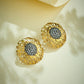 Nuyug 22k Gold Plated Filigree Statement Studs | Swadesiicart