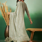 Light Green Georgette Handwork Unstitched Dress Material - Hanika | Swadesiicart