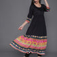 Aks Ethnic Motifs Printed Round Neck Tiered Anarkali Kurta