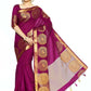 Mimosa Women's Purple Tussar Silk Banarasi Saree | Swadesiicart
