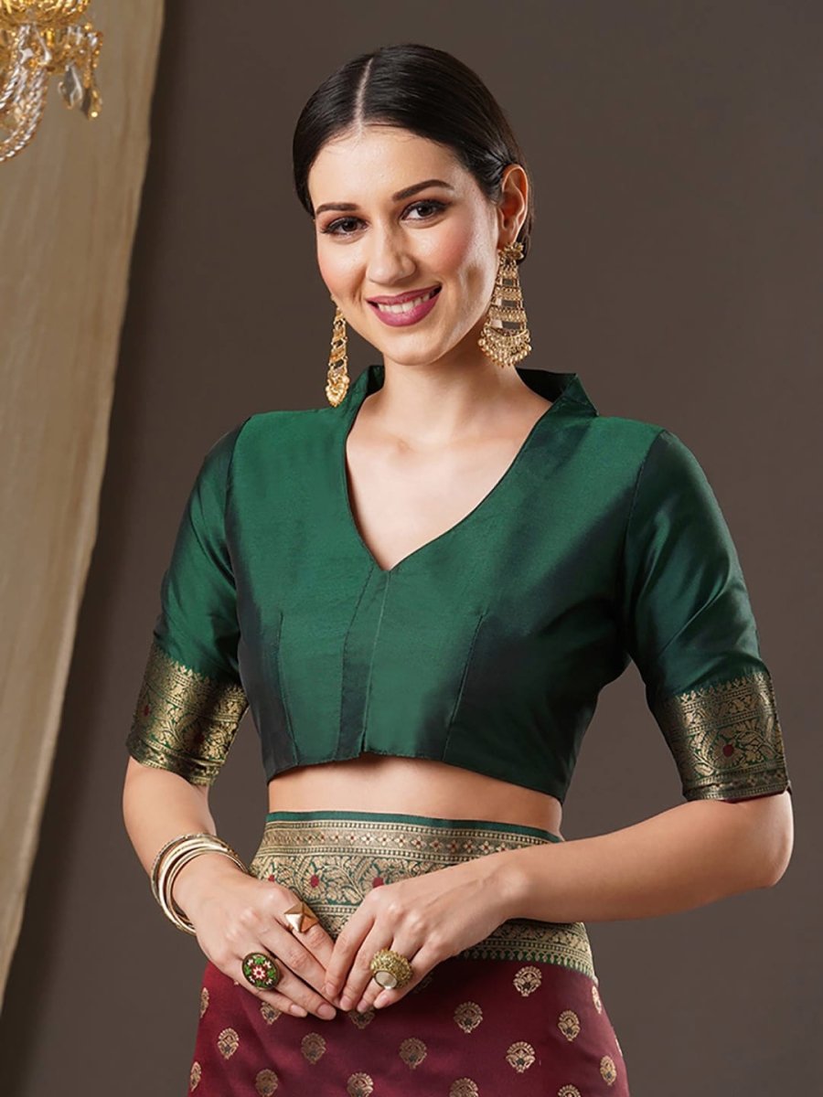 Anouk Woven Design Zari Banarasi Saree | Swadesiicart