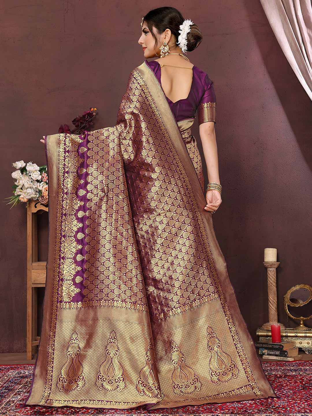 Kalini Ethnic Woven Design Zari Banarasi Saree | Swadesiicart