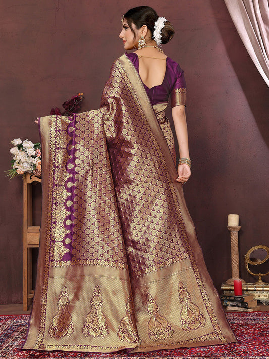 Kalini Ethnic Woven Design Zari Banarasi Saree | Swadesiicart