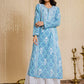 HOUSE OF KARI Ethnic Motifs Printed Cotton Panelled Chikankari Kurta | Swadesiicart