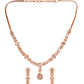 Saraf RS Jewellery Rose Gold-Polished AD Studded Designer Jewellery Set - Swadesiicart