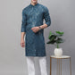 Sojanya Ethnic Motifs Embroidered Sequinned Pure Cotton Kurta with Churidar | Swadesiicart