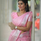 DEIANA'S Beautiful Designer Golden zari Soft Lichi Silk Saree - Baby pink - Swadesiicart
