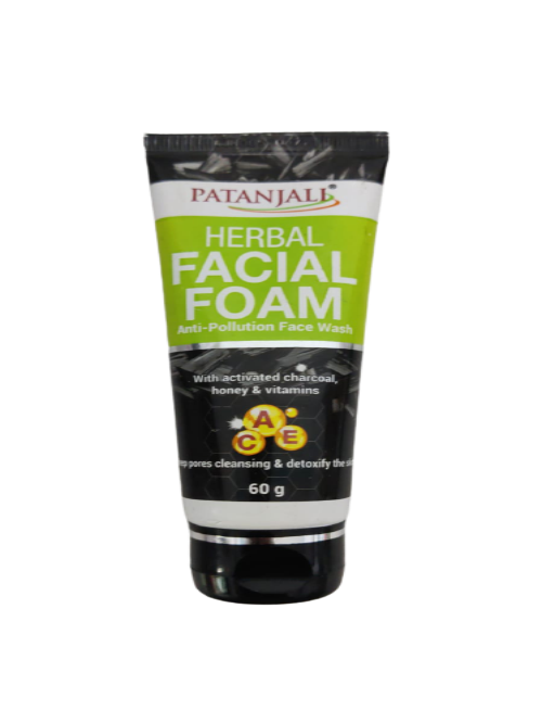 Patanjali Herbal Facial Foam | Ayurvedic Foaming Face Wash for Deep Cleanse & Glow