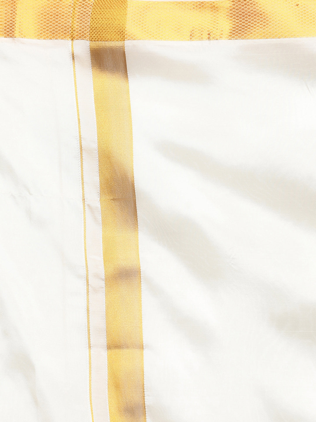 Sethukrishna Men Cream-Coloured Solid Dhotis | Swadesiicart