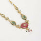 Nuyug 22K Gold Plated Radiant Rose Stone Kundan Necklace | Swadesiicart