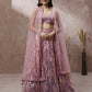 House of Panchhi CORAL Net Sequinse Work Lehenga & Blouse, Dupatta | Swadesiicart