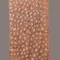 Fawn Kalamkari Hand Painted Sico Stole with Leaves Design - Global Threads | Swadesiicart