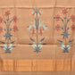 Fawn Khadi Cotton Handloom Saree with Plants Pallu Design - Global Threads | Swadesiicart