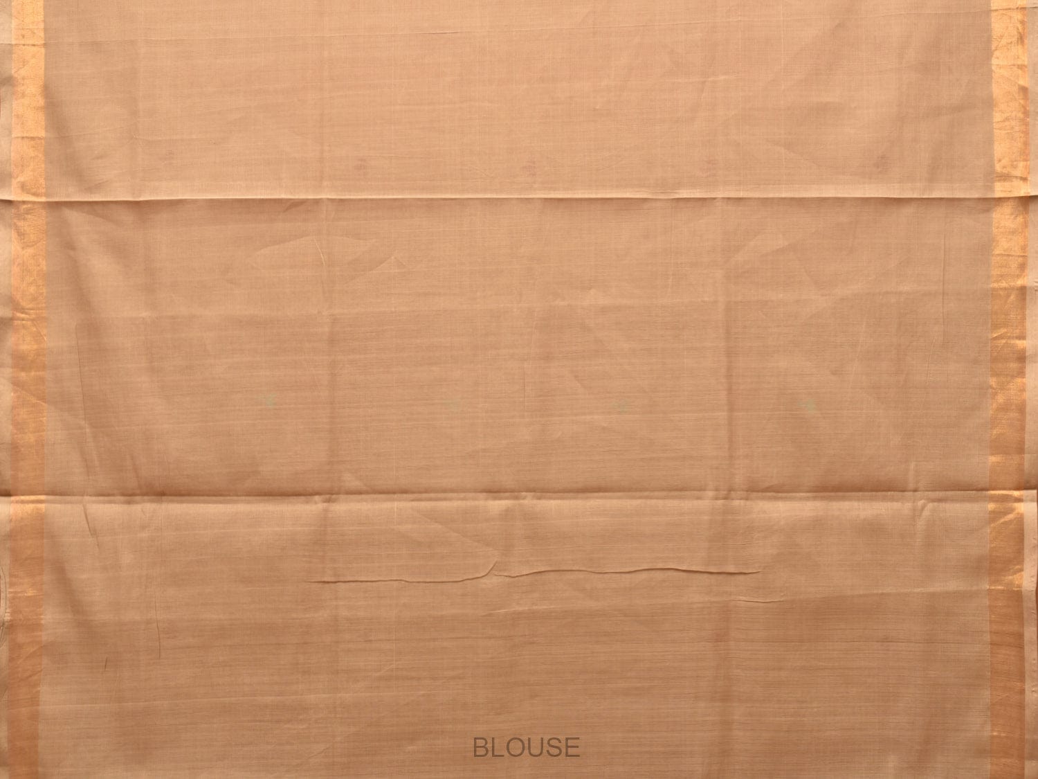 Fawn Khadi Cotton Handloom Saree with Plants Pallu Design - Global Threads | Swadesiicart