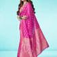 Kalini Floral Woven Design Zari Art Silk Banarasi Saree | Swadesiicart