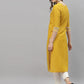 Kalini Women Yellow Floral Embroidered Thread Work Kurta | Swadesiicart