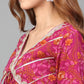 Kalini Floral Printed Empire Pure Cotton Kurta with Sharara & With Dupatta | Swadesiicart