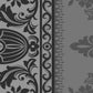 Dreamscape Grey & Black Ethnic Motifs 144 TC Bedsheet with Pillow Covers - Swadesiicart