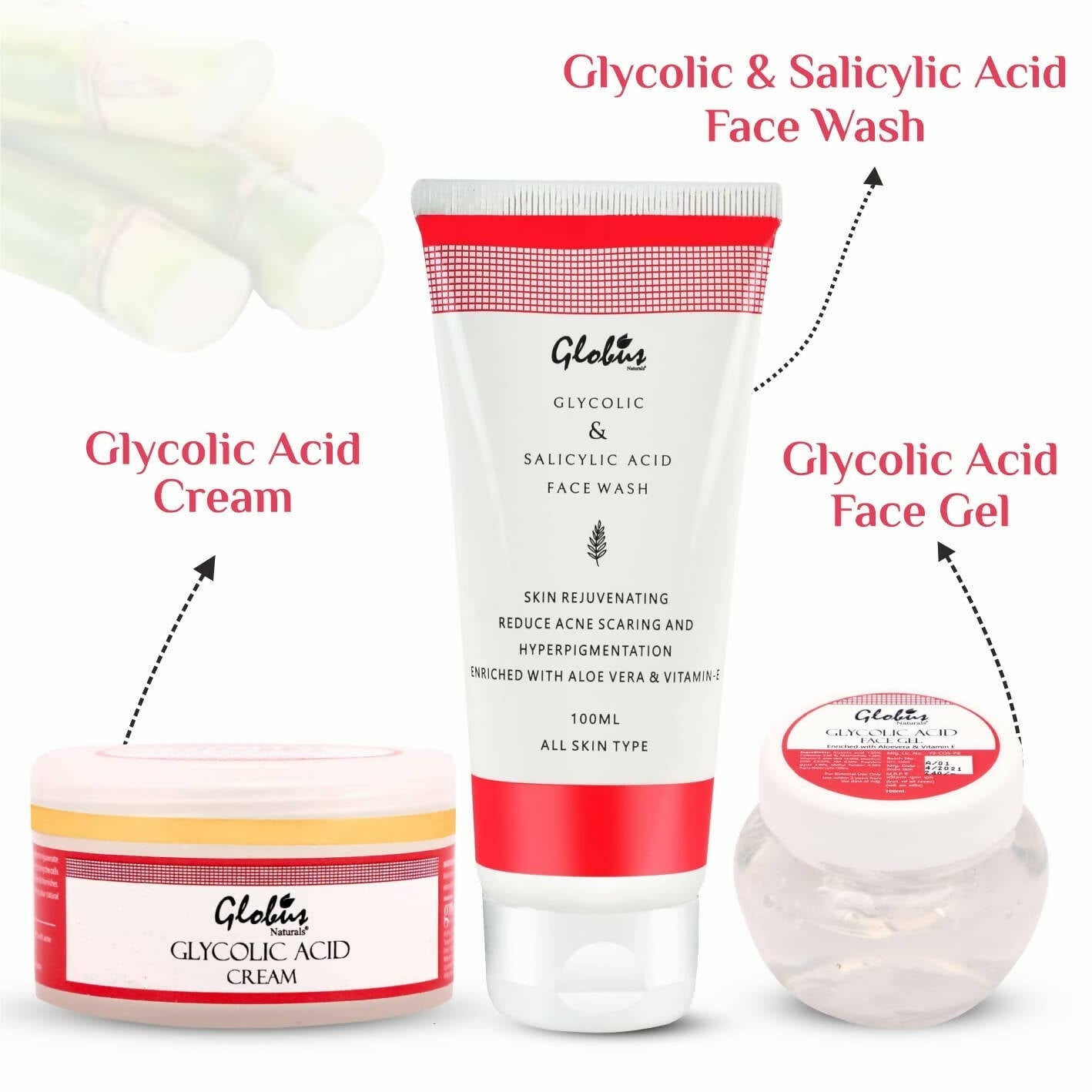 Globus Naturals Glycolic Acid Face Cream - Swadesiicart