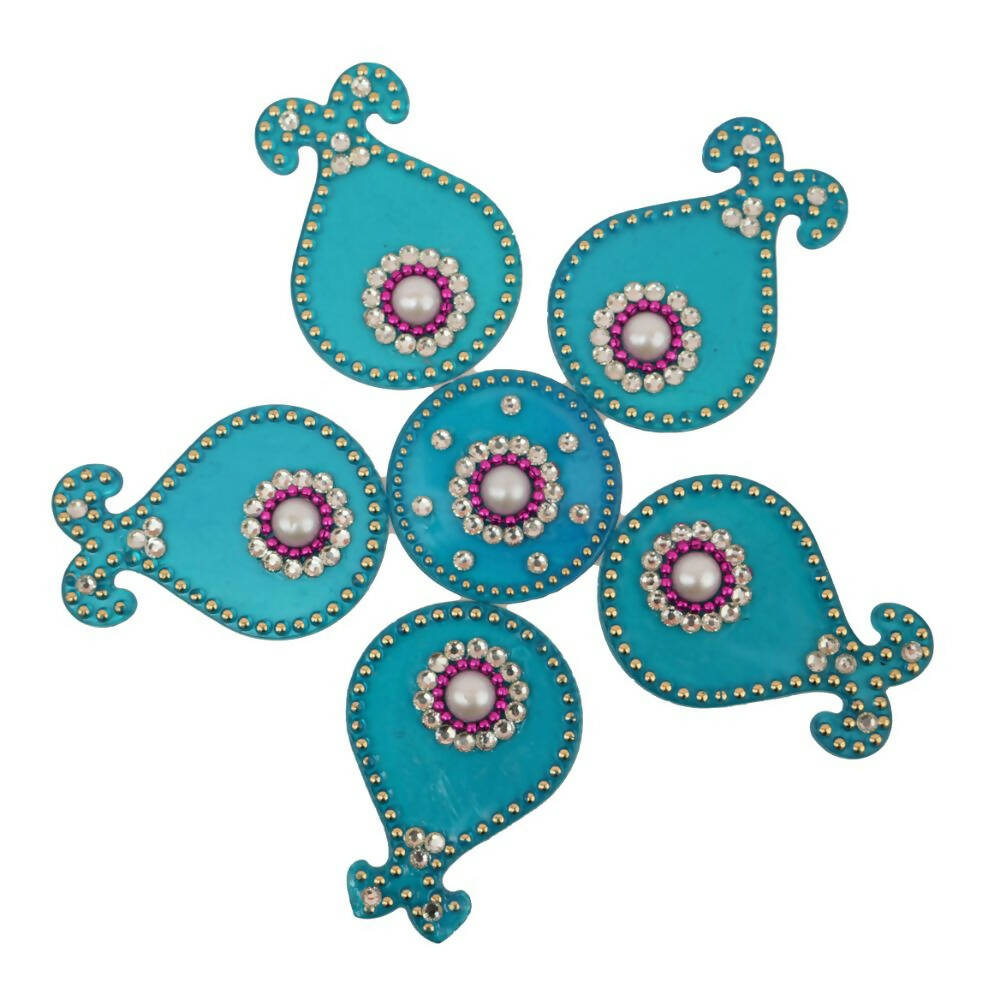 Kundan HandiKrafts Matka Rangoli Blue (Baby) - Aahana - The Bliss Store