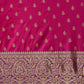 Mitera Pink & Golden Ethnic Motifs Banarasi Saree with Zari Border | Swadesiicart