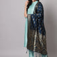 Kalini Cotton Silk Blend Kurta with Trousers & Banarasi Silk Dupatta | Swadesiicart