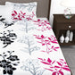 Story@home White & Pink Floral King Bedsheet with 2 Pillow Covers - Swadesiicart