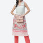 Biba Women Green Floral Printed Thread Work Kurta - Swadesiicart