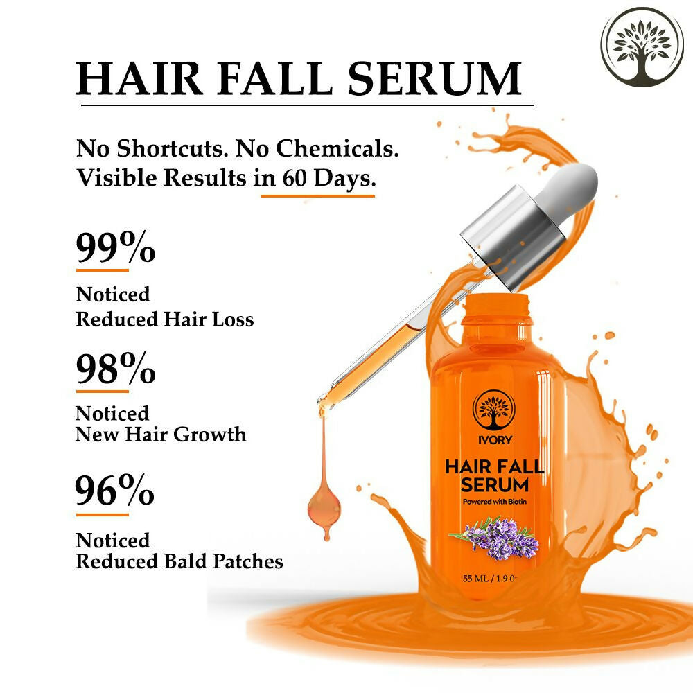 Ivory Natural Hair Fall Serum For Hair Fall & Soothes Scalp, For Men & Women | Swadesiicart