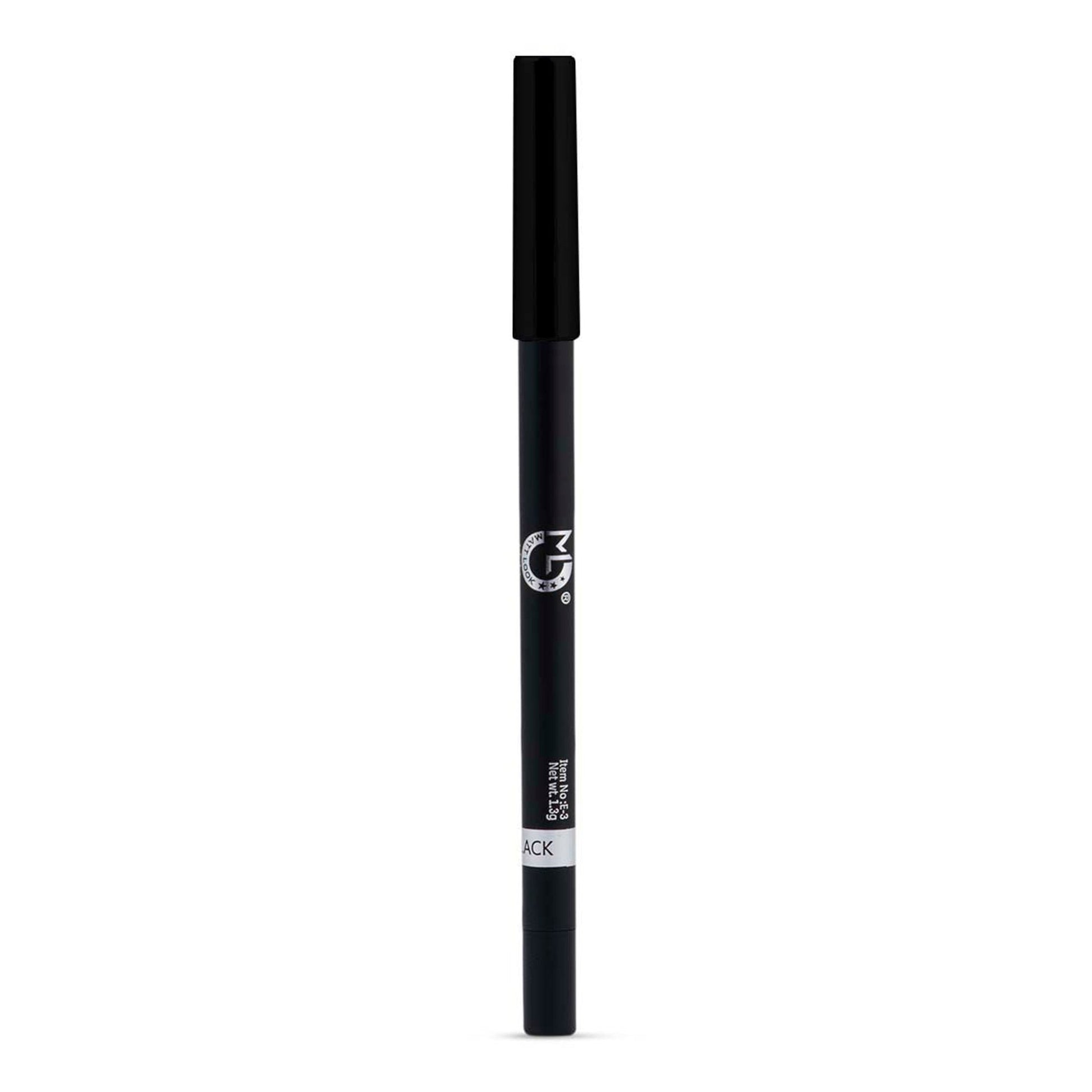 Matt Look Single Stroke Super Glide 24 Hours Water Proof Smudge Proof Eyeliner Kohl Kajal - Jet Black - Swadesiicart