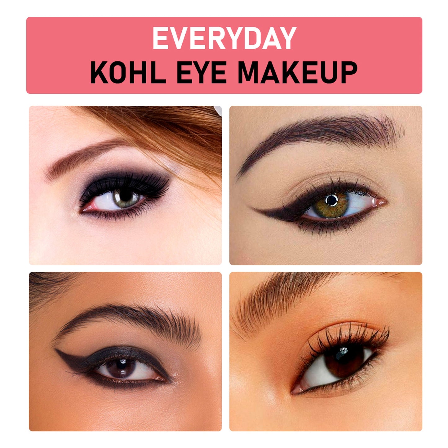 Matt Look Single Stroke Super Glide 24 Hours Water Proof Smudge Proof Eyeliner Kohl Kajal - Jet Black - Swadesiicart