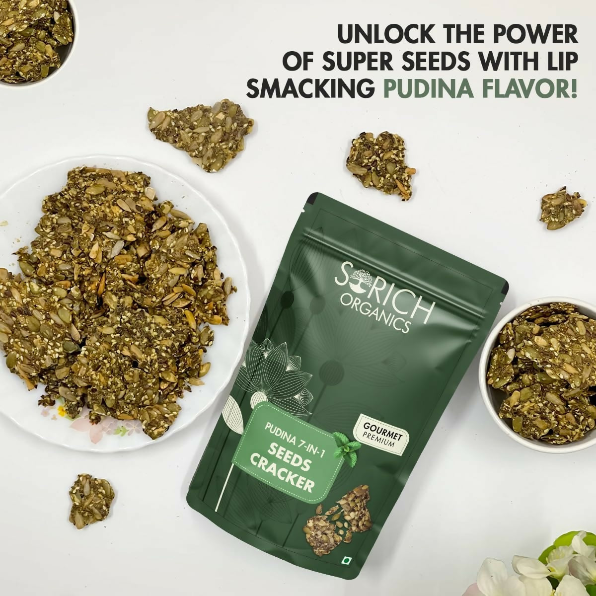 Sorich Organics Pudina 7-in-1 Seeds Cracker - Swadesiicart