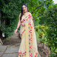 Vamsee Jimmy Yellow Georgette Saree - Swadesiicart