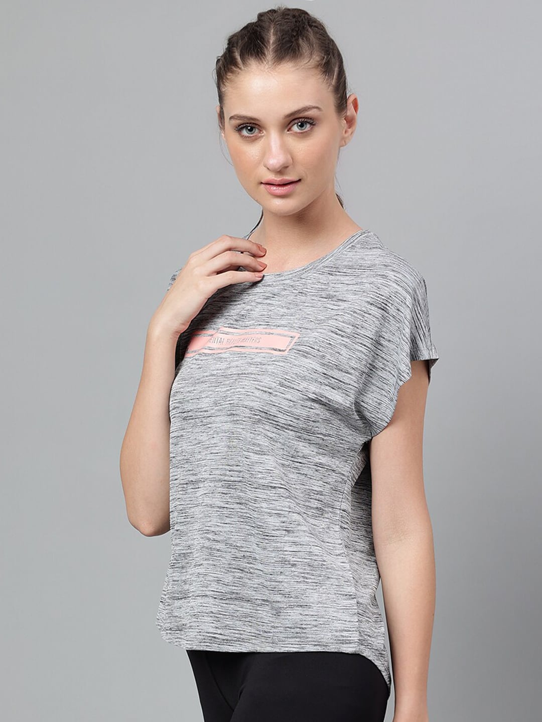 MKH Typography Printed Extended Sleeves Dri-FIT Relaxed Fit Sports T-shirt - Swadesiicart