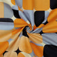 Story@home Orange & White Geometric Microfiber 180 TC Bedsheet With Pillow Cover - Swadesiicart