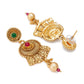 Aadita Gold-Polished & Red e Studded Jewellery Set - Swadesiicart